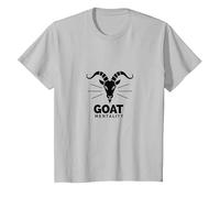 Mentalidad de Cabra: ambición audaz para triunfadores decididos Camiseta, Niños, Plata, 2 años