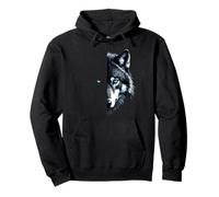 Mentalidad de Cara de Lobo Inspiradora Cara de Lobo de Aspecto Profundo Sudadera con Capucha