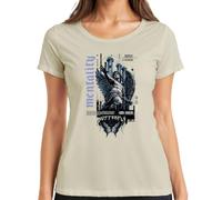 Mentality Butterfly Angel Statue Griegan Damen T-Shirt, naturaleza, S
