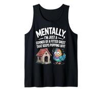 Mentally A Fitted Sheet Corner Introvertidos Supervivientes Camiseta sin Mangas