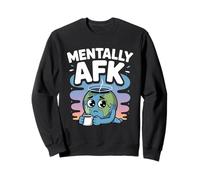 Mentalmente AFK Socialmente Desconectado Divertido Ansiedad TDAH Humor Sudadera