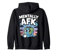 Mentalmente AFK Socialmente Desconectado Divertido Ansiedad TDAH Humor Sudadera con Capucha