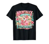 Mentalmente en algún Lugar costoso Flamingo Vacaciones de Crucero de Verano Camiseta
