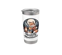 Mentalmente en las montañas Cozy Fox Camp Vaso térmico de acero inoxidable de doble pared