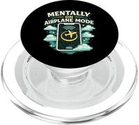 Mentalmente En Modo Avión Divertido Humor Digital Detox PopSockets PopGrip para MagSafe