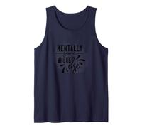 Mentalmente en Otro Lugar Humor sarcástico introvertido Camiseta sin Mangas