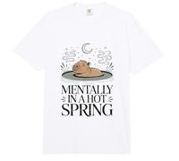 Mentalmente En Una Aguas Termales Relajado Capibara Comfort Colors Adult Heavyweight T-Shirt