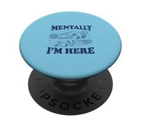 Mentalmente estoy aquí Evolución Fósiles Arqueología Divertido PopSockets PopGrip Adhesivo