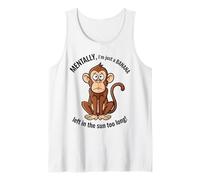 Mentalmente Soy un plátano Que Queda Demasiado Tiempo en el Sol Camiseta sin Mangas