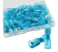 MENTBERY 100 conectores de pala, terminales de pala termorretráctiles 16-14 AWG, conectores de cable hembra