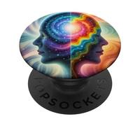 Mente Cósmica Espiritual Expresión Colorida 5 PopSockets PopGrip Adhesivo