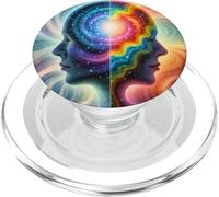 Mente Cósmica Espiritual Expresión Colorida 5 PopSockets PopGrip para MagSafe