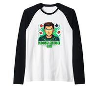 Mente de Poker focalizada - Aura y Carta de Estrategia aguda Camiseta Manga Raglan