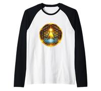 Mente Despertada Positiva Mente Despierta Manifestación Mental Energía Camiseta Manga Raglan