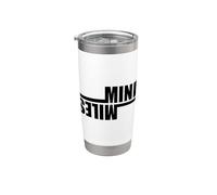 MENTE SOBRE MILLAS Divertido Corredor Corredor Maratón Meme Vaso térmico de acero inoxidable de doble pared