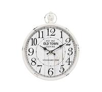 Menterry Reloj de Pared Retro Europeo Diseño Antiguo de Estilo rústico. Relojes de Pared de decoración silenciosa para la Cocina, casa de Campo, Loft, Oficina, (11.8" H x 9.3" W) (Blanco)