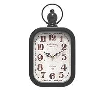 Menterry Reloj de Pared Retro Europeo Ovalado, Diseño Antiguo, Estilo Vintage, Relojes de Pared Silenciosos para Cocina, Dormitorio, Casa de Campo, Oficina (Rectangle Black)
