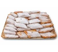 Mentiras de carnaval rellenas de cereza con azúcar glas - Paquete de conveniencia 1,5 kg | Dulces típicos de carnaval de pastelería artesanal, ideales para bares y eventos