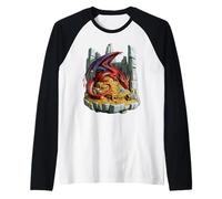 Mentiroso del Tesoro del dragón Durmiente Camiseta Manga Raglan
