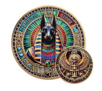 Mento Mori - Moneda conmemorativa de Anubis Egipcio Vita, Mors, Aeternitas, moneda de filosofía de vida, muerte y eternidad