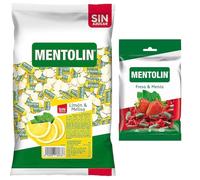 Mentolín caramelos duros limon melisa s/a bolsa 1kg y de regalo fresa menta 150g