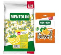 Mentolín caramelos duros limon melisa s/a bolsa 1kg y de regalo naranja s/a 100g