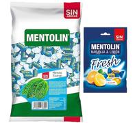 Mentolín caramelos duros menta suave s/a bolsa 1kg y de regalo fresh s/a bolsa 100g