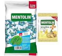 Mentolín caramelos duros menta suave s/a bolsa 1kg y de regalo plus jengibre s/a bolsa 90g