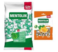 Mentolín caramelos garganta hierbabuena s/a bolsa 1kg y de regalo naranja s/a 100g