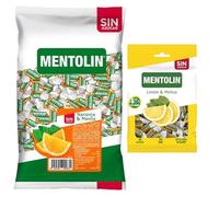 Mentolín caramelos garganta naranja s/a bolsa 1kg y de regalo limon melisa s/a bolsa 100g