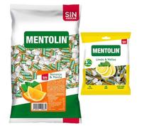 Mentolín caramelos garganta naranja s/a bolsa 1kg y de regalo limon melisa s/a bolsa 50g