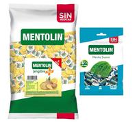 Mentolín caramelos garganta plus jengibre s/a bolsa 1kg y de regalo menta suave s/a bolsa 100g