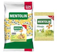 Mentolín caramelos garganta plus jengibre s/a bolsa 1kg y de regalo plus hinojo s/a bolsa 90g