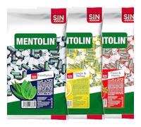 MENTOLIN PACK 3 Kg caramelos sin azúcar garganta Eucaliptus & Limón Melisa & Fresa Menta