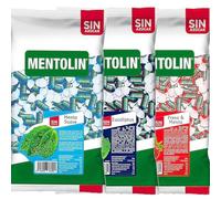 MENTOLIN PACK 3 Kg caramelos sin azúcar garganta Menta Suave & Eucaliptus & Fresa Menta