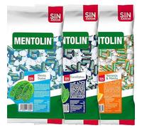 MENTOLIN PACK 3 Kg caramelos sin azúcar garganta Menta Suave & Eucaliptus & Naranja