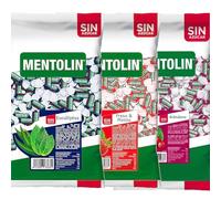 MENTOLIN PACK 3 Kg caramelos sin azúcar para la tos Eucaliptus & Fresa Menta & Arandano