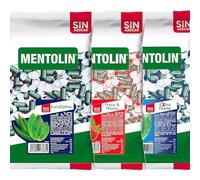 MENTOLIN PACK 3 Kg caramelos sin azúcar para la tos Eucaliptus & Fresa Menta & Extra Fuerte