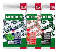 MENTOLIN PACK 3 Kg caramelos sin azúcar para la tos Eucaliptus & Fresa Menta & Regaliz