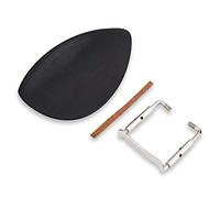 Mentonera de madera de ébano con mentonera con tira de madera blanda y soporte para accesorios de instrumentos de música de violín de tamaño 4/4
