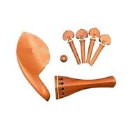 Mentonera ViolíN 1 Juego de accesorios madera ébano/palo rosa/azufaifa for violín 4/4, pieza trasera, clavijas afinación, reposapiés y soporte for barbilla(Color 11)