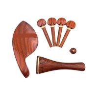 Mentonera ViolíN 1 Juego de pieza trasera palisandro for violín 4/4, clavijas afinación, pasadores, reposapiés, soporte for la barbilla, accesorios for violinista(Color 2)