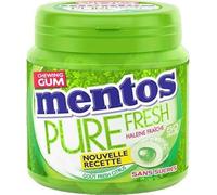 MENTOS Goma de mascar Mentos Pure Fresco Cítricos Sin Azúcar Limón Aroma Ultra-Gourmand/menta fresca Caja de larga duración con 50 Azúcares, 100 g