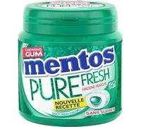 MENTOS Goma de mascar MENTOS Pure Fresh, Chloro, chicle sin azúcar, mantiene el aliento fresco durante mucho tiempo, caja de 50 grageas, 100 g