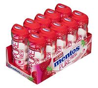 Mentos Chicle Fresa, Sin Azúcar - 10 unidades de 30 gr. (Total 300 gr.)
