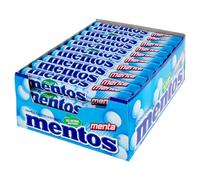 Mentos Roll Menta, Caramelo Masticable con Ingredientes Naturales, 38g