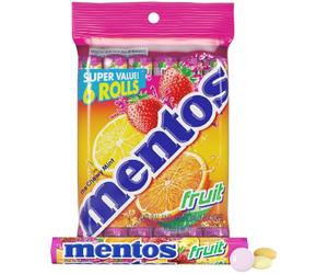 Mentos Rolls, Fruit, 7.92 Ounce Rolls, 6 Count