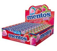 Mentos Mix de Fresas, Caramelo Masticable - 20 unidades de 38 gr (Total 760 gr)