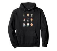 Menú de café Kawaii japonés Vintage Arte de Gato de Aspecto Fresco Sudadera con Capucha