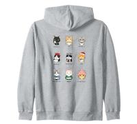 Menú de café Kawaii japonés Vintage Arte de Gato de Aspecto Fresco Sudadera con Capucha